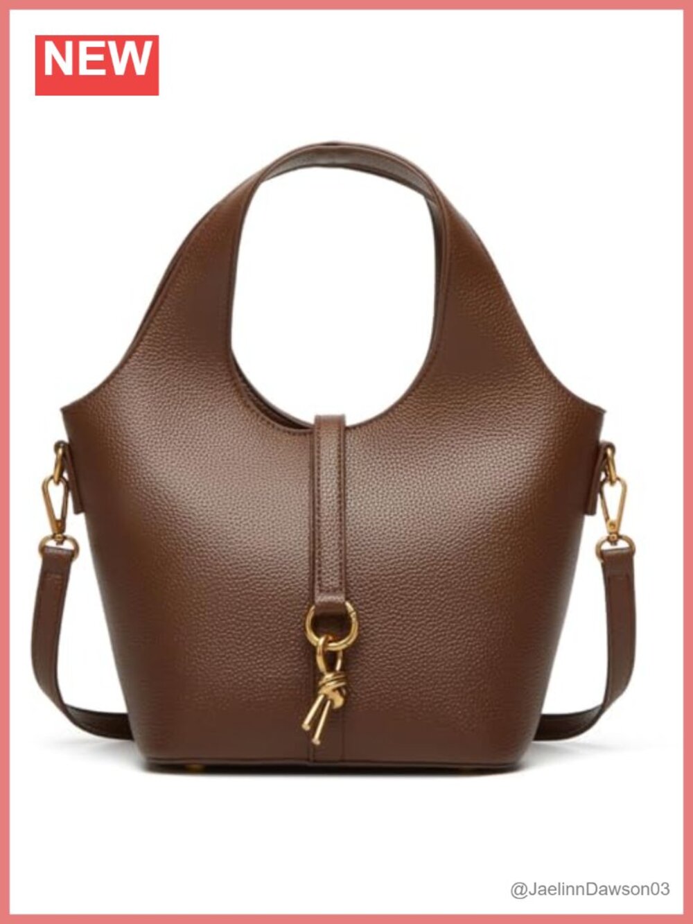 PU Leather Bucket Bag Hobo Crossbody Shoulder Vegan Leather Purse